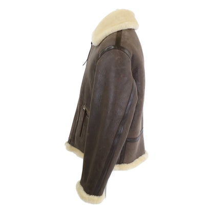 AVIREX B-6 Mouton Flight Jacket Brown Size L