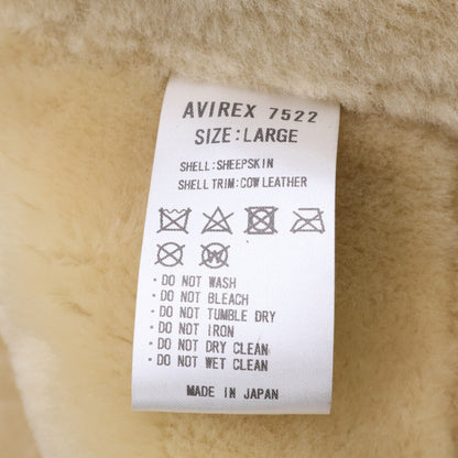 AVIREX B-6 Mouton Flight Jacket Brown Size L
