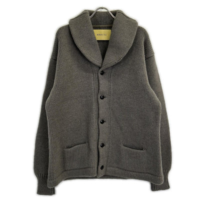 AVIREX7522 25AW Wool Shawl Collar Cardigan Gray Size L