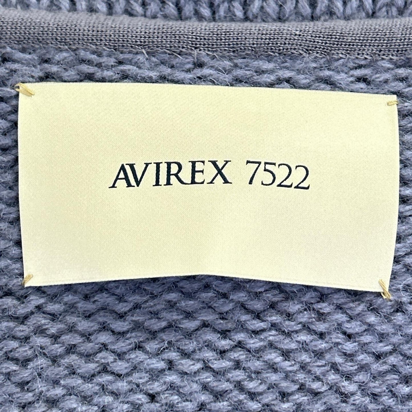 AVIREX7522 25AW Wool Shawl Collar Cardigan Gray Size L