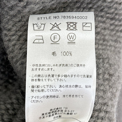 AVIREX7522 25AW Wool Shawl Collar Cardigan Gray Size L