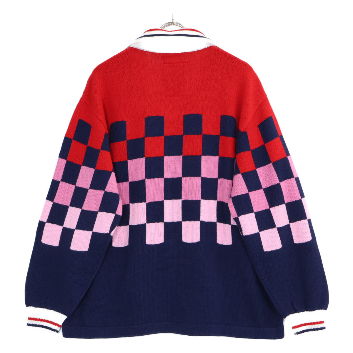 RICE NINE TEN Collared Check Knit Sweater Multi Size 2