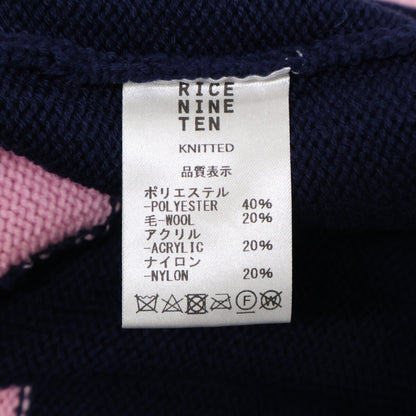 RICE NINE TEN Collared Check Knit Sweater Multi Size 2