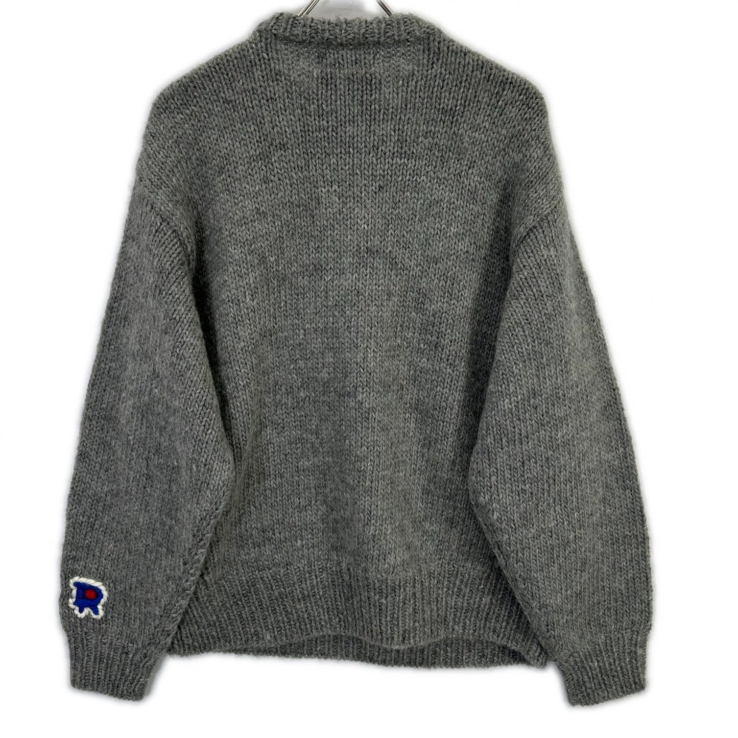 RICE NINE TEN Hand Knit Embroidered Gray Wool Size 2