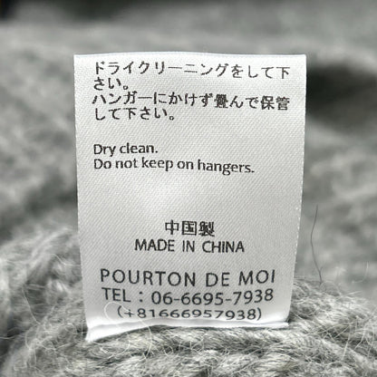 RICE NINE TEN Hand Knit Embroidered Gray Wool Size 2