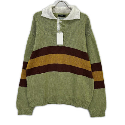 RICE NINE TEN Hand Knit Tea Green Cotton Size F