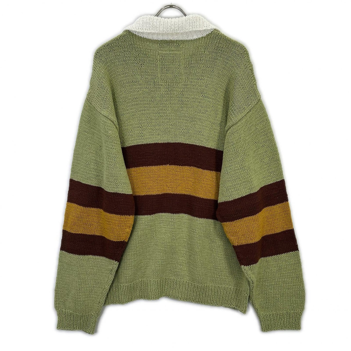 RICE NINE TEN Hand Knit Tea Green Cotton Size F