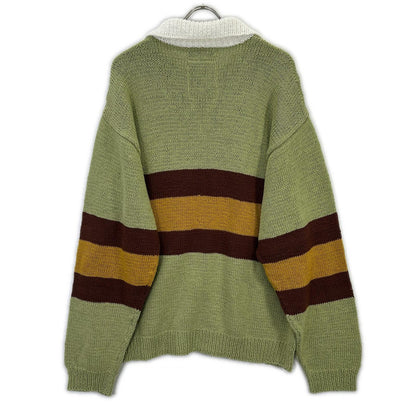RICE NINE TEN Hand Knit Tea Green Cotton Size F