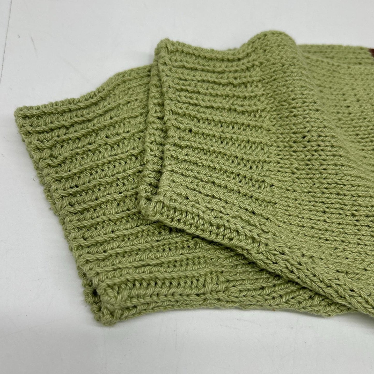 RICE NINE TEN Hand Knit Tea Green Cotton Size F