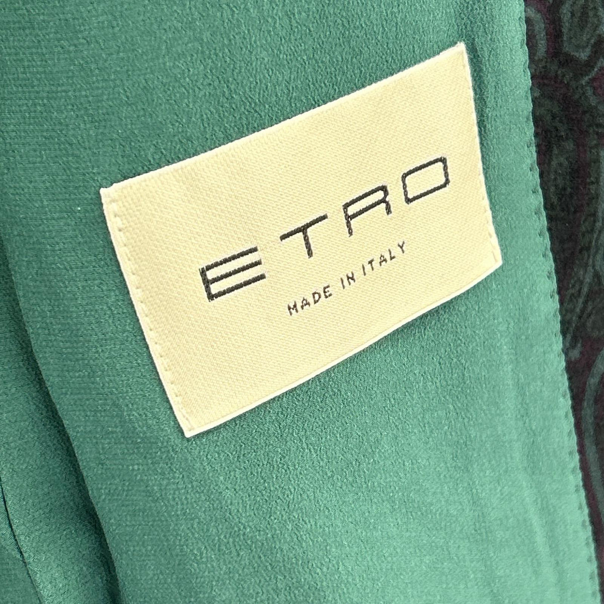 ETRO Black Velour Paisley Blazer Size 50