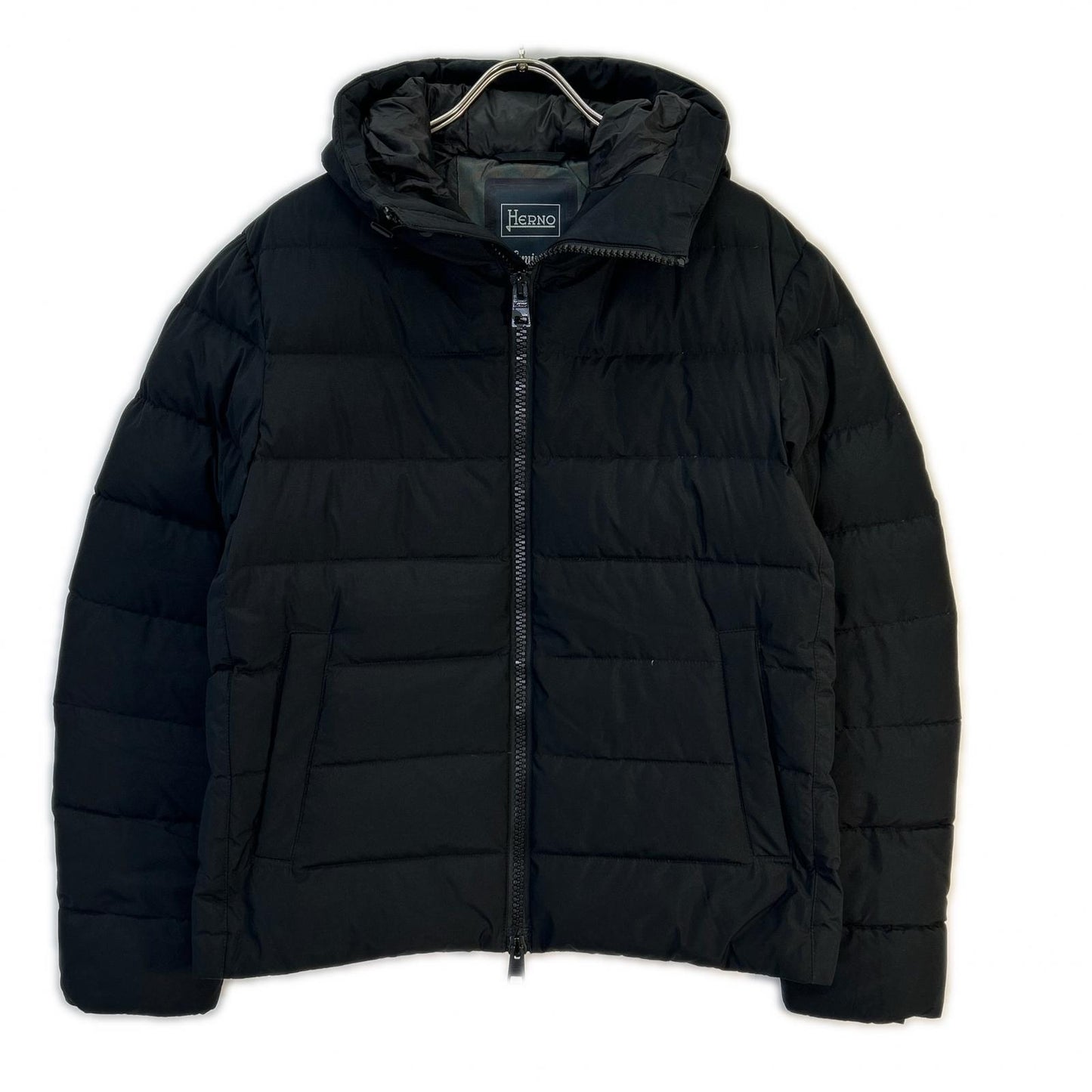 HERNO Black Laminar GORE Windstopper Down Jacket Size 50