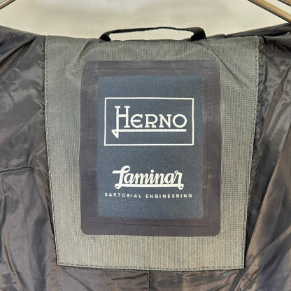 HERNO Black Laminar GORE Windstopper Down Jacket Size 50