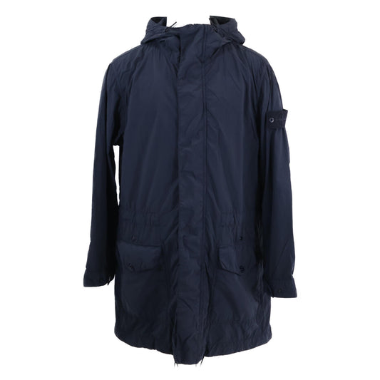 STONE ISLAND Ghost Piece Nylon Hooded Coat Navy Size L