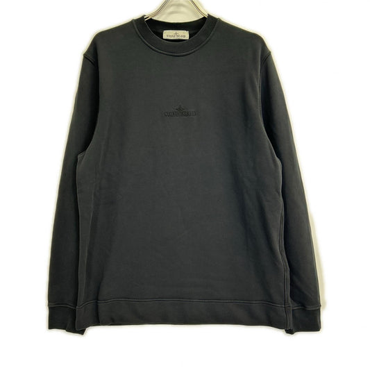 STONE ISLAND Black Cotton Blend Crewneck Sweatshirt Size L