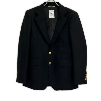 PT TORINO Black Wool Gold Button Jacket Size 44