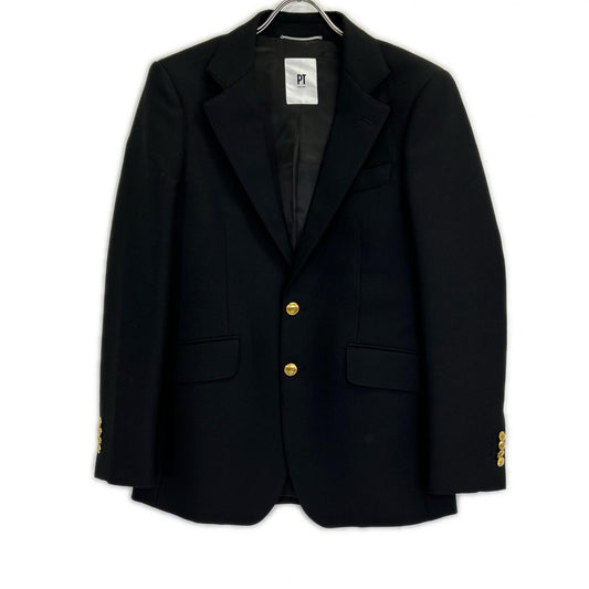 PT TORINO Black Wool Gold Button Jacket Size 44