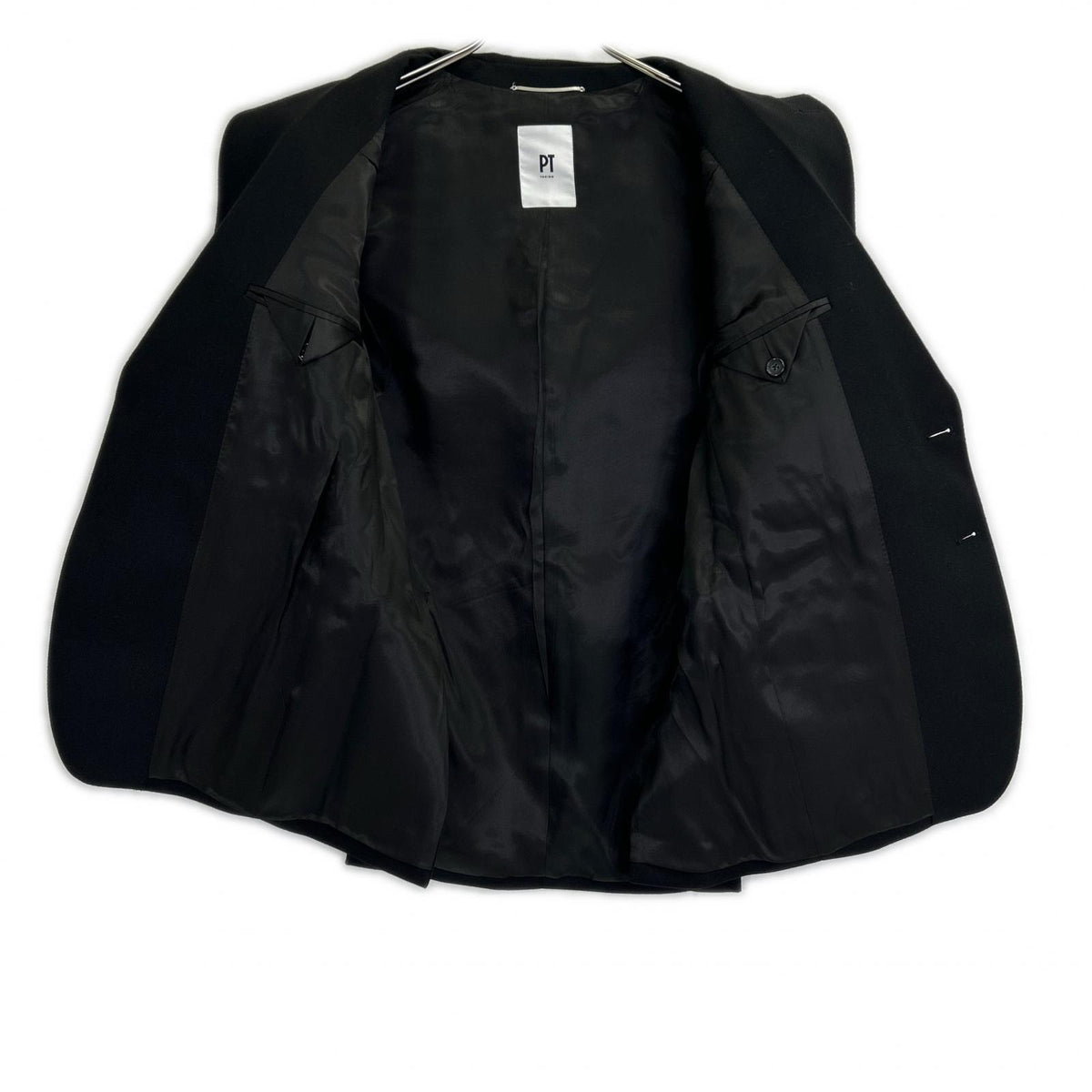PT TORINO Black Wool Gold Button Jacket Size 44