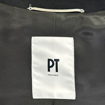 PT TORINO Black Wool Gold Button Jacket Size 44