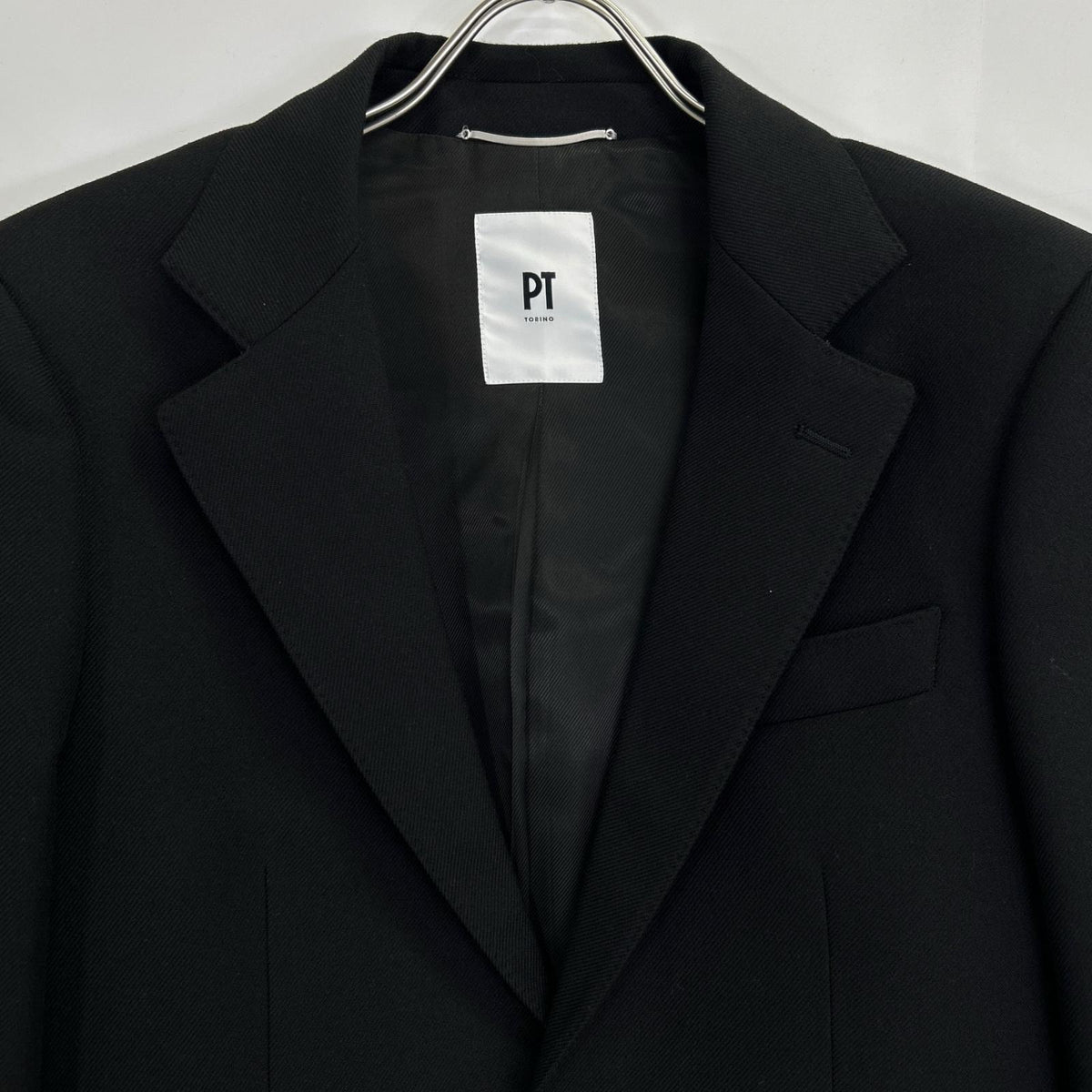 PT TORINO Black Wool Gold Button Jacket Size 44