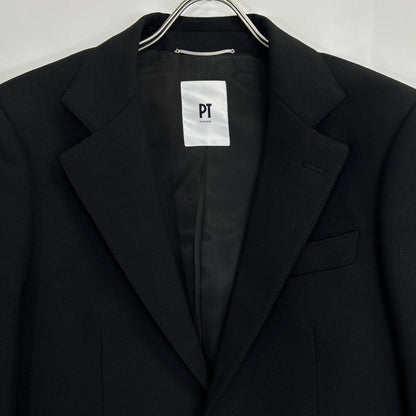 PT TORINO Black Wool Gold Button Jacket Size 44