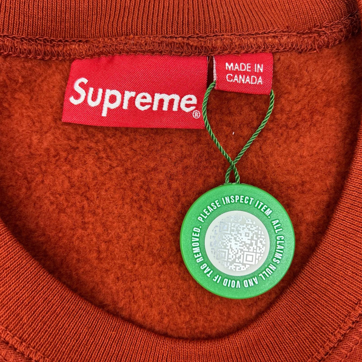 Supreme FW18 Box Logo Crewneck Sweatshirt Rust Size XL