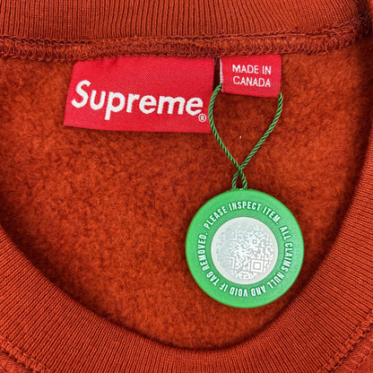 Supreme FW18 Box Logo Crewneck Sweatshirt Rust Size XL