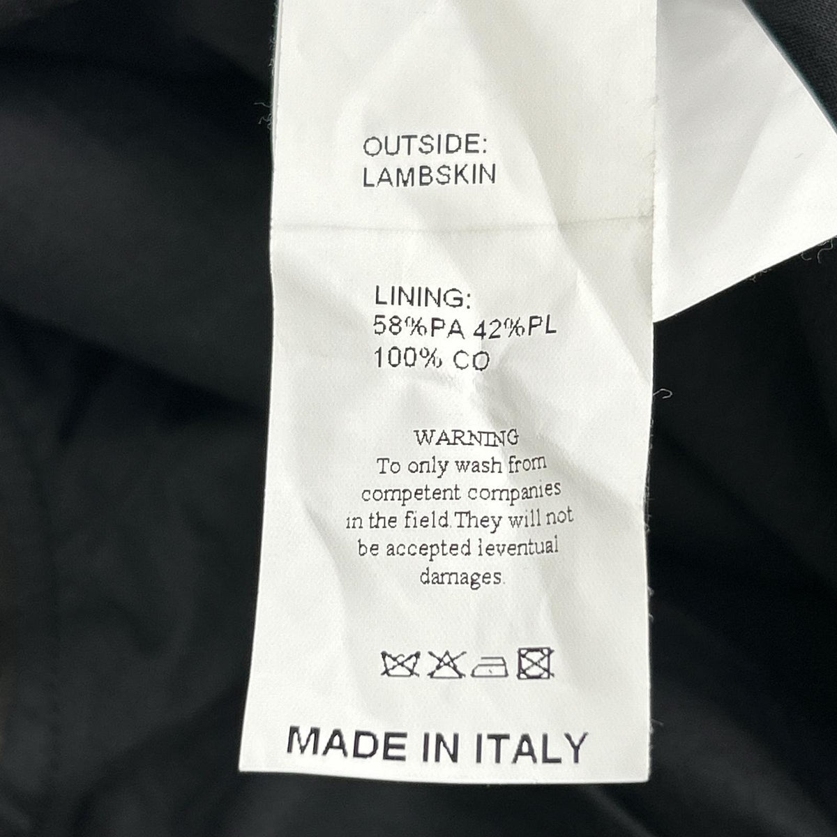 EMMETI Black Lambskin JURI Riders Jacket Size 42