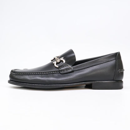 Salvatore Ferragamo Black Leather Gancini Bit Loafers Size 6