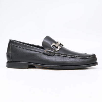 Salvatore Ferragamo Black Leather Gancini Bit Loafers Size 6
