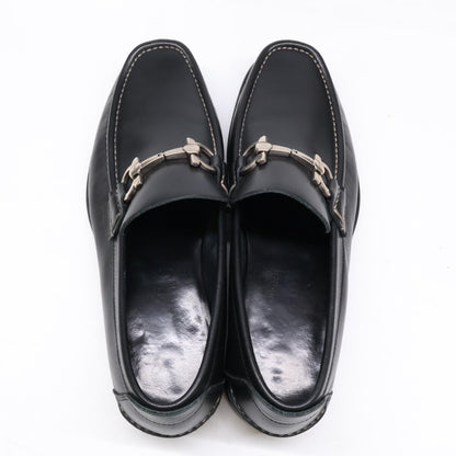 Salvatore Ferragamo Black Leather Gancini Bit Loafers Size 6
