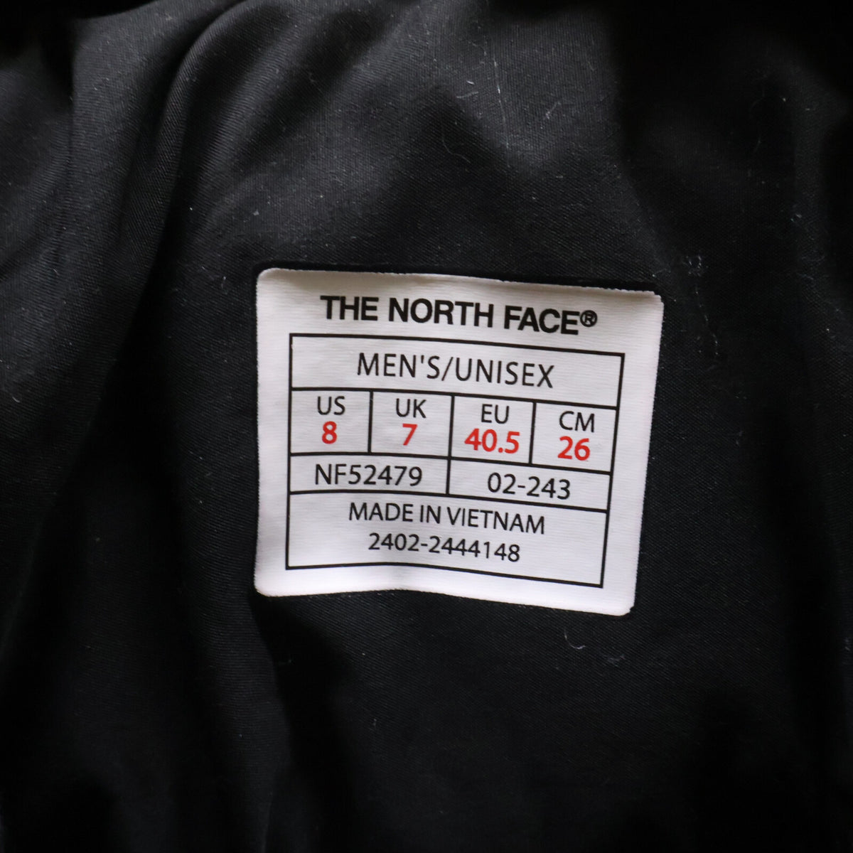 THE NORTH FACE Nuptse Bootie Waterproof Grip Boots Size 26
