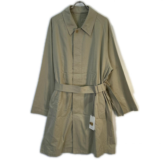 YLEVE 26SS Beige Cotton Blend Chambray Coat Size 4