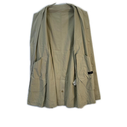 YLEVE 26SS Beige Cotton Blend Chambray Coat Size 4