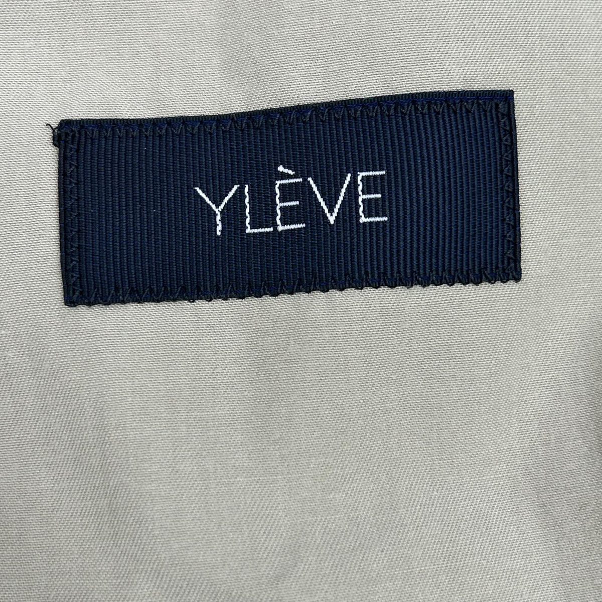 YLEVE 26SS Beige Cotton Blend Chambray Coat Size 4