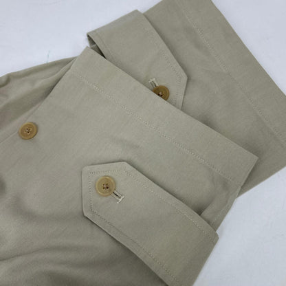 YLEVE 26SS Beige Cotton Blend Chambray Coat Size 4