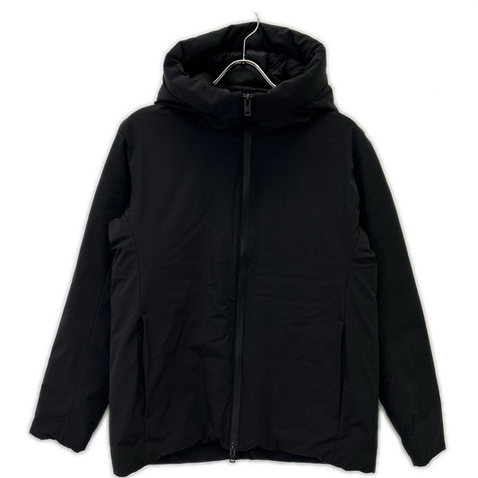 ATTACHMENT Light Taffeta Hooded Down Jacket Black Size 1