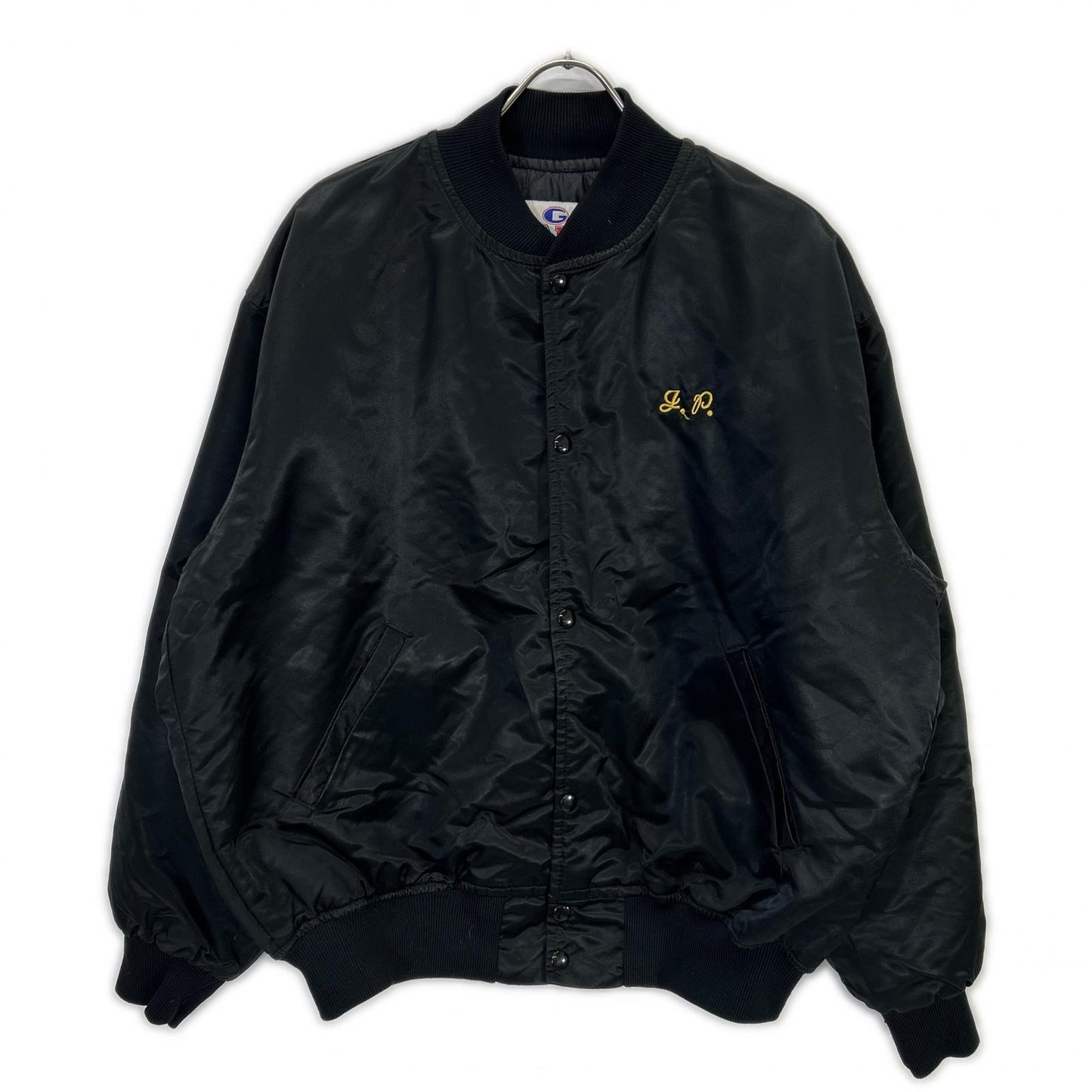 VINTAGE 90s Vietnam Veterans Nylon Jacket Black Size XL