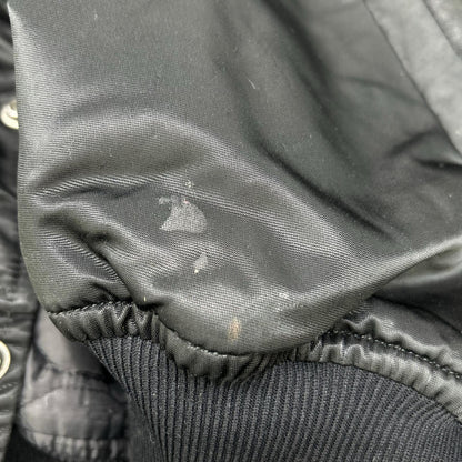 VINTAGE 90s Vietnam Veterans Nylon Jacket Black Size XL