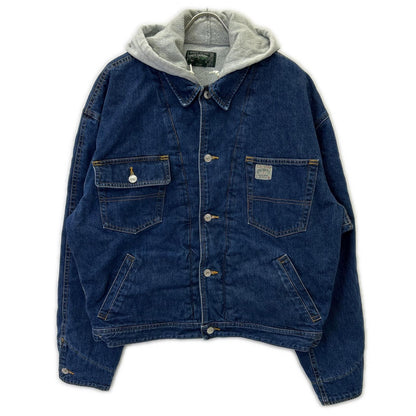 POLO COUNTRY 80s Hooded Indigo Denim Jacket Multi Size L