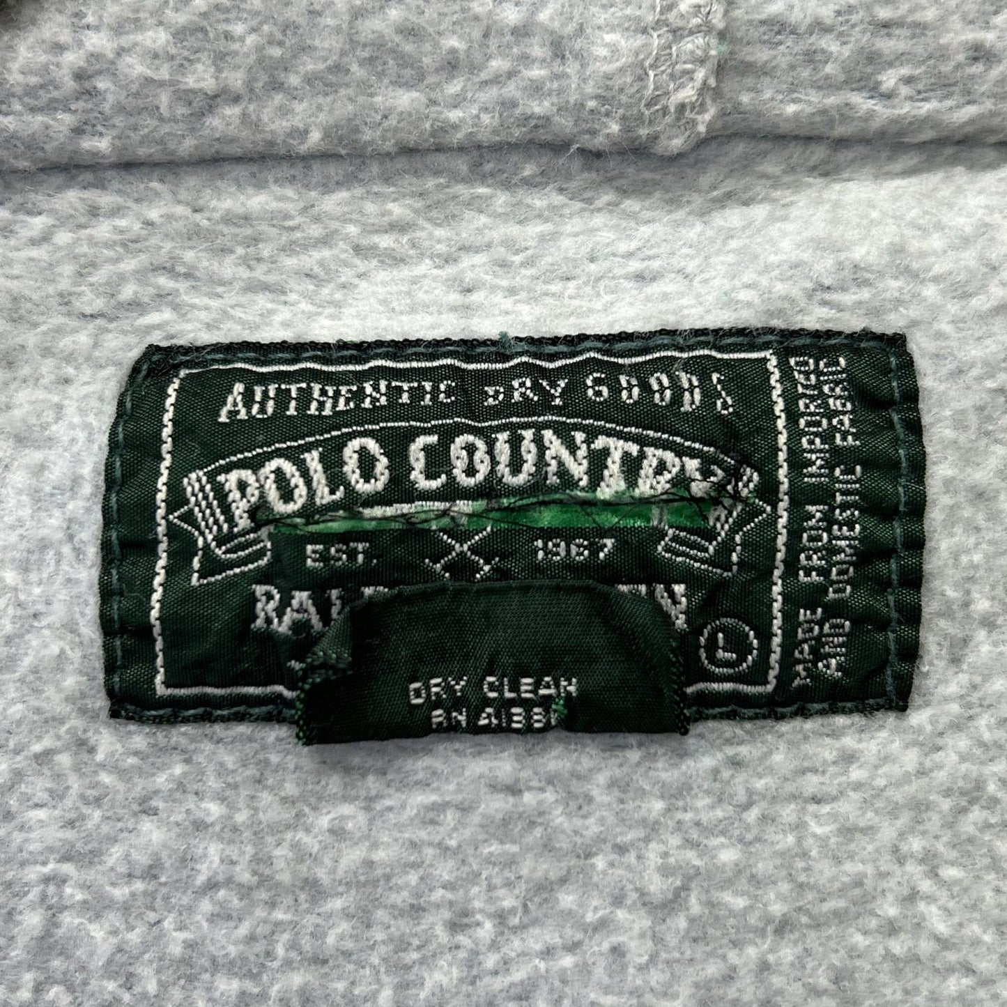 POLO COUNTRY 80s Hooded Indigo Denim Jacket Multi Size L