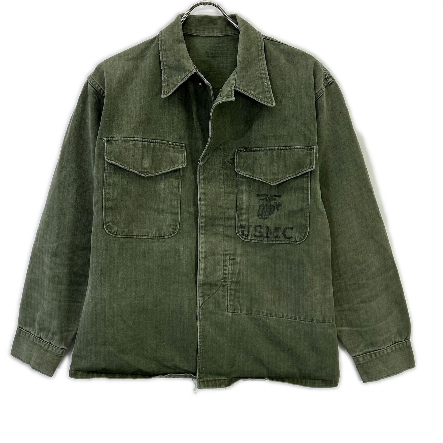 MILITARY 50s USMC P-53 HBT Utility Jacket Khaki Size