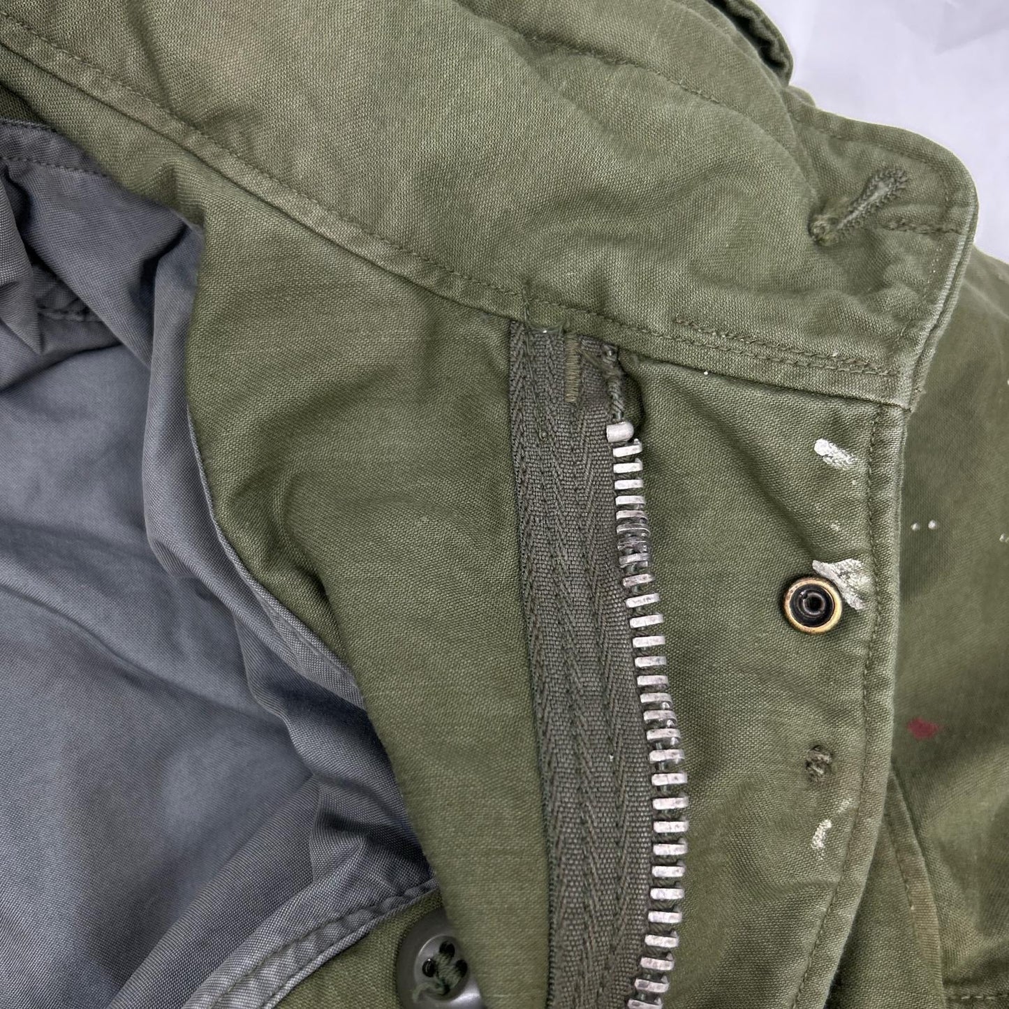 U.S.ARMY 60s M-65 Field Jacket Scovill Zip Khaki Size R/M