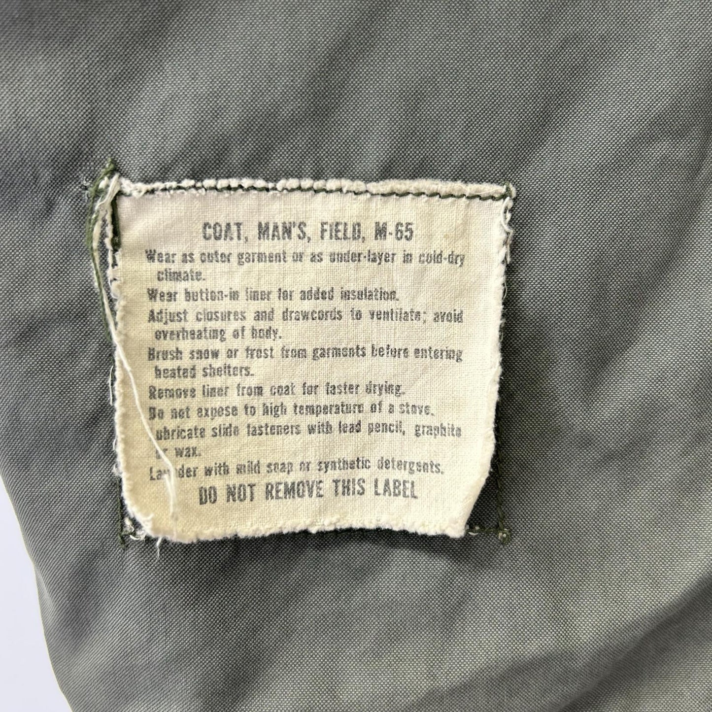 U.S.ARMY 60s M-65 Field Jacket Scovill Zip Khaki Size R/M