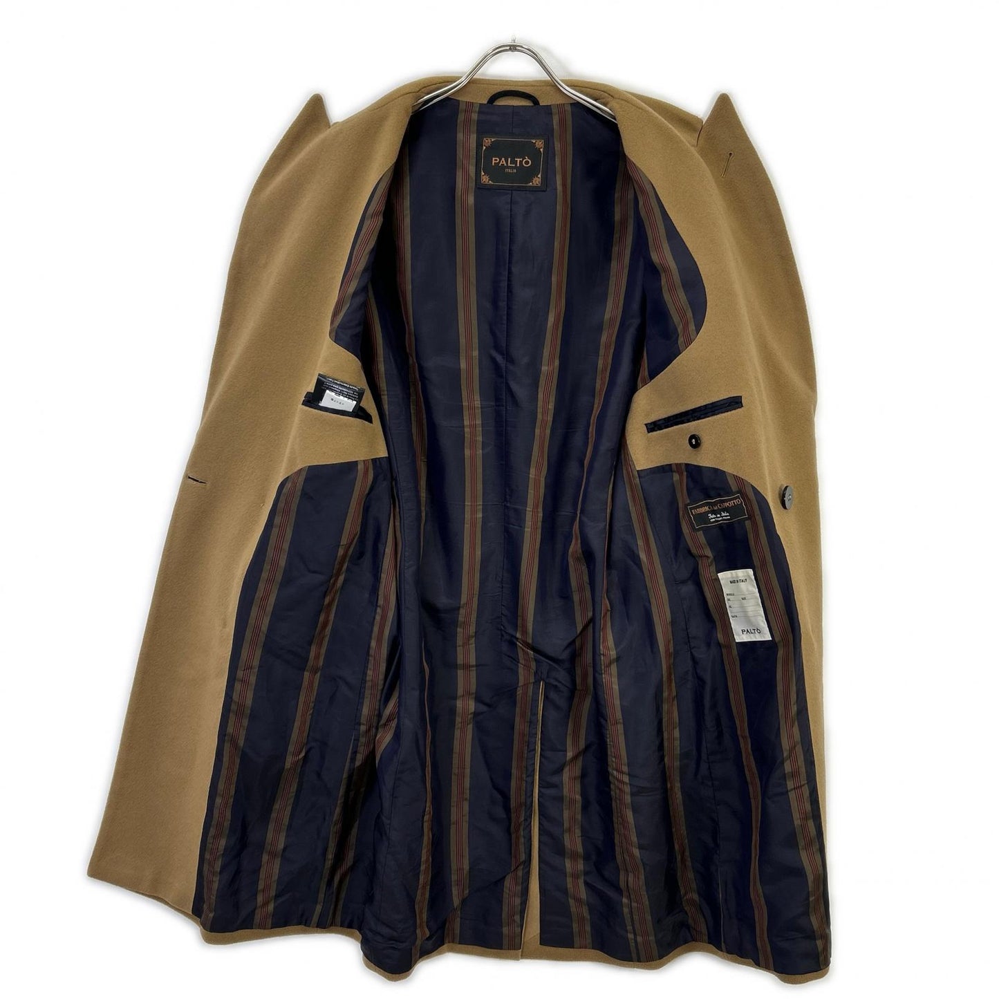 PALTO Gregorio Double Breasted Wool Coat Brown Size 46