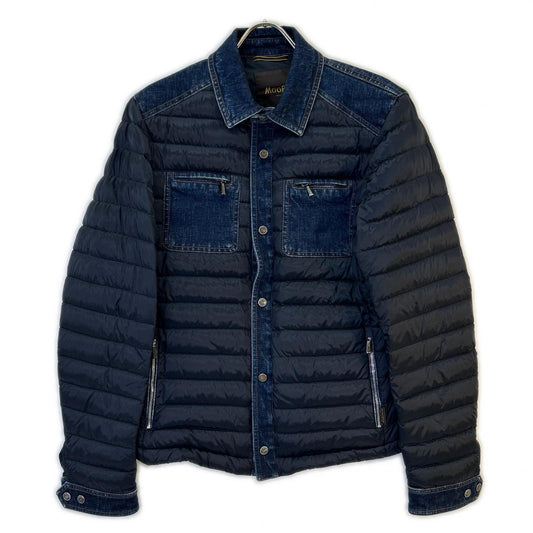 MOORER CRESPI-SHJ Denim Panel Down Jacket Navy Size 48