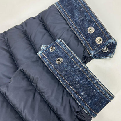 MOORER CRESPI-SHJ Denim Panel Down Jacket Navy Size 48