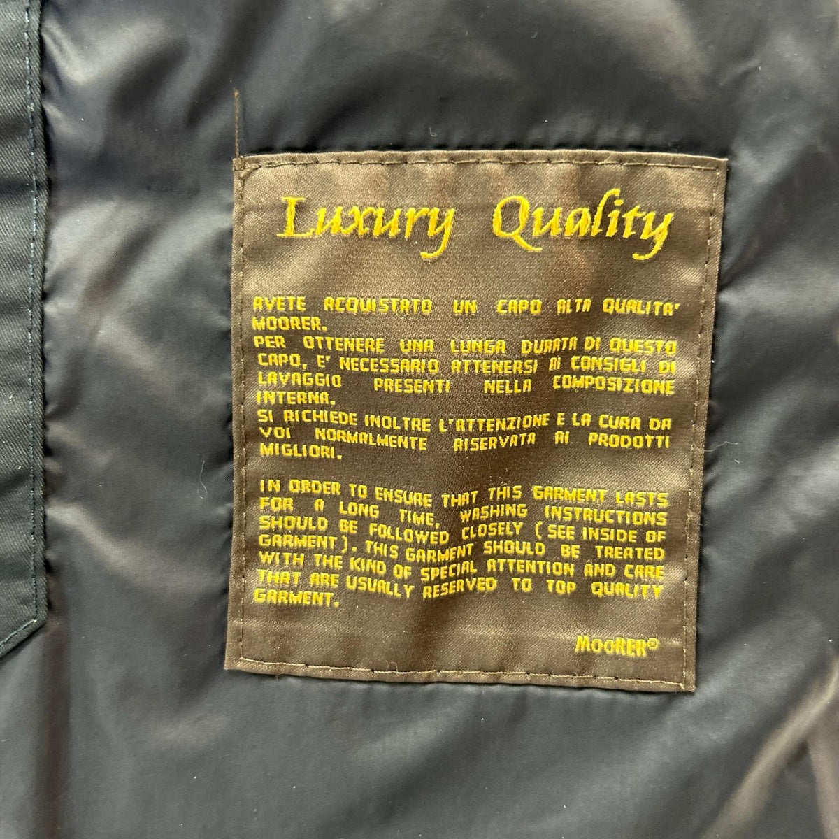 MOORER CRESPI-SHJ Denim Panel Down Jacket Navy Size 48