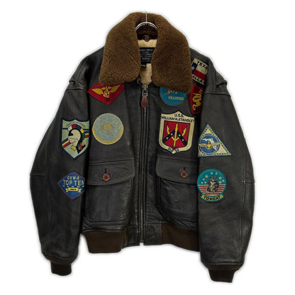 AVIREX TOP GUN G-1 Sheepskin Flight Jacket Brown Size S