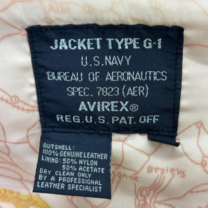 AVIREX TOP GUN G-1 Sheepskin Flight Jacket Brown Size S