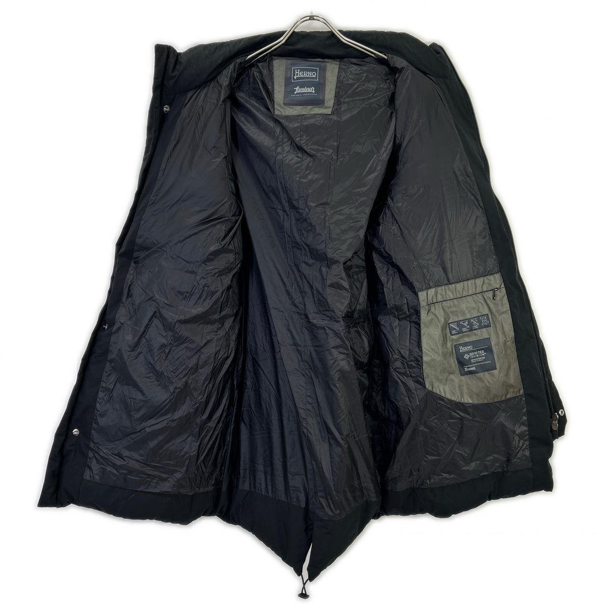 HERNO Laminar GORE-TEX WINDSTOPPER Down Coat Black Size 50
